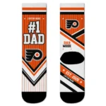 Philadelphia Flyers Socks - Personalized Pinstripe Chevron Orange White