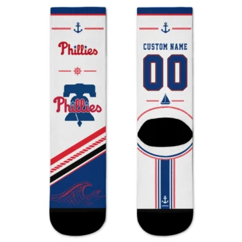 Philadelphia Phillies Socks - Customized Nautical Icons Blue White