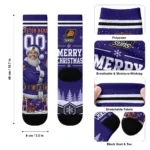 Phoenix Suns Socks Custom Snowy Scene Purple White Best Selling