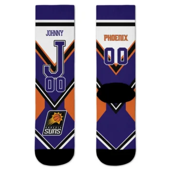 Phoenix Suns Socks Customized Arrow Blocks Purple Best Selling