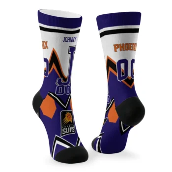 Phoenix Suns Socks Customized Arrow Blocks Purple Fashion Forward