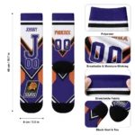 Phoenix Suns Socks Customized Arrow Blocks Purple Best Selling