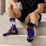 Phoenix Suns Socks Customized Arrow Blocks Purple Best Selling