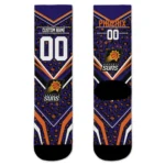 Phoenix Suns Socks Customized Leopard Print Purple Black Best Selling