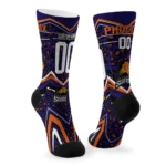 Phoenix Suns Socks Customized Leopard Print Purple Black Best Selling