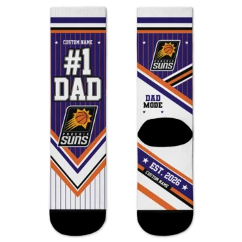 Phoenix Suns Socks - Customized Pinstripe Chevron Purple White