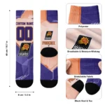 Phoenix Suns Socks Personalized Geometric Tech Purple Best Selling