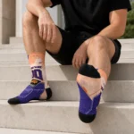 Phoenix Suns Socks Personalized Geometric Tech Purple Best Selling