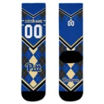 Pittsburgh Panthers Socks Personalized Argyle Pattern Royal Blue Best Selling