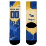 Pittsburgh Panthers Socks Personalized Geometric Tech Royal Blue Best Selling
