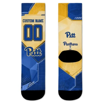 Pittsburgh Panthers Socks Personalized Geometric Tech Royal Blue Best Selling