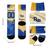 Pittsburgh Panthers Socks Personalized Geometric Tech Royal Blue Best Selling