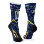 Pittsburgh Panthers Socks Personalized Leopard Print Royal Blue Black Best Selling