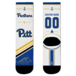 Pittsburgh Panthers Socks Personalized Nautical Icons Royal Blue White Best Selling