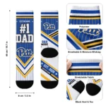 Pittsburgh Panthers Socks Personalized Pinstripe Chevron Royal Blue White Best Selling