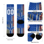 Pittsburgh Panthers Socks Personalized Star Stripes Royal Blue White Best Selling