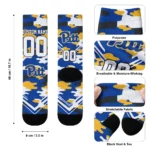 Pittsburgh Panthers Socks Personalized Woodland Camo Royal Blue Best Selling