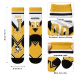 Pittsburgh Penguins Socks Custom Arrow Blocks Yellow Best Selling
