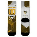 Pittsburgh Penguins Socks Customized Geometric Tech Yellow Best Selling