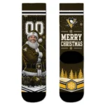 Pittsburgh Penguins Socks Personalized Snowy Scene Yellow White Best Selling
