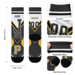 Pittsburgh Pirates Socks Custom Arrow Blocks Black Best Selling