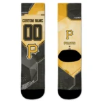 Pittsburgh Pirates Socks Customized Geometric Tech Black Best Selling