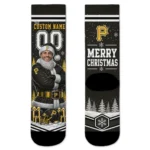 Pittsburgh Pirates Socks Personalized Snowy Scene Black White Best Selling