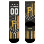 Pittsburgh Pirates Socks Personalized Star Stripes Black White Best Selling
