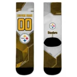 Pittsburgh Steelers Socks Custom Geometric Tech Gold Best Selling