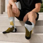 Pittsburgh Steelers Socks Custom Geometric Tech Gold Best Selling