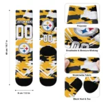 Pittsburgh Steelers Socks Custom Woodland Camo Gold Best Selling