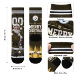 Pittsburgh Steelers Socks Customized Snowy Scene Gold White Best Selling