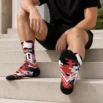 Portland Trail Blazers Socks Custom Woodland Camo Red Best Selling