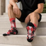 Portland Trail Blazers Socks Customized Argyle Pattern Red Best Selling