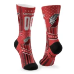 Portland Trail Blazers Socks Customized Star Stripes Red White Best Selling