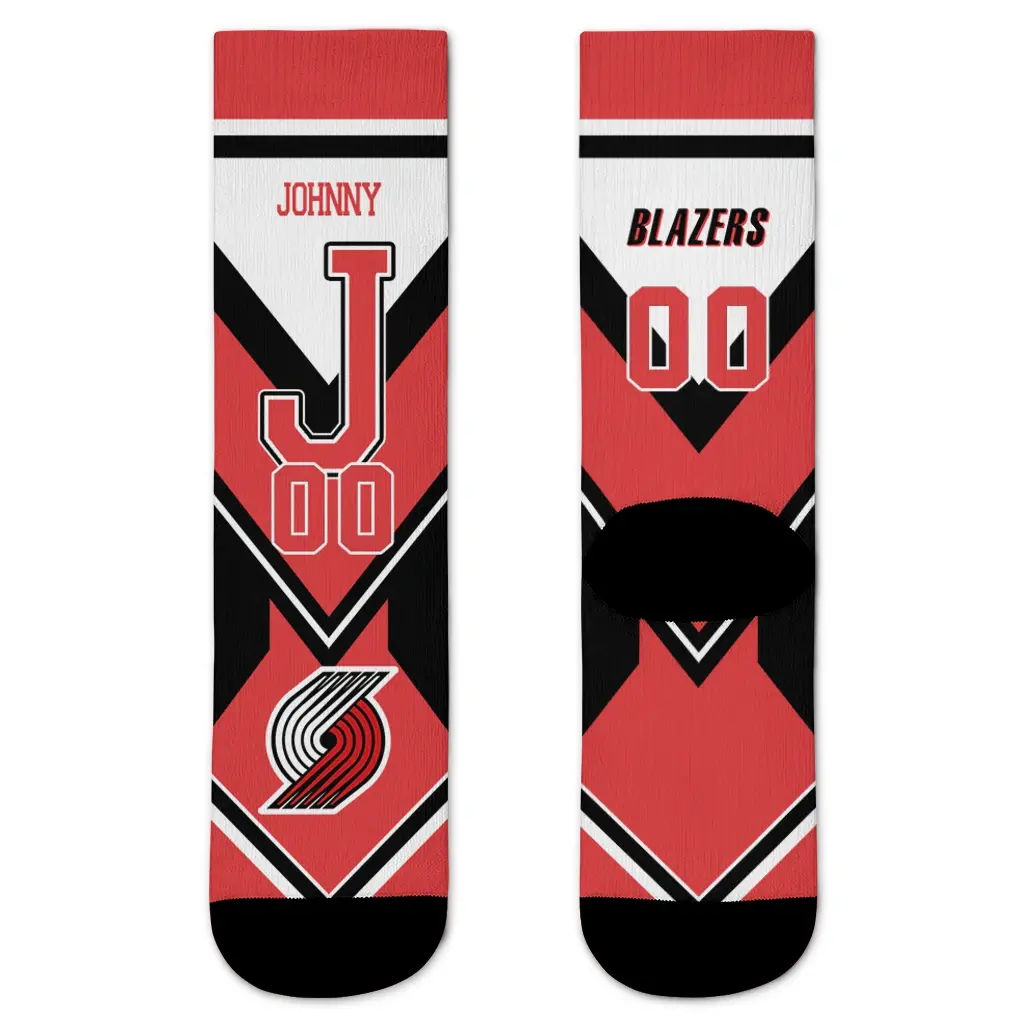 Portland Trail Blazers Socks Personalized Arrow Blocks Red Best Selling Portland Trail Blazers Socks Personalized Arrow Blocks Red Best Selling