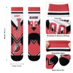 Portland Trail Blazers Socks Personalized Arrow Blocks Red Best Selling