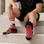 Portland Trail Blazers Socks Personalized Arrow Blocks Red Best Selling