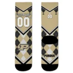 Purdue Boilermakers Socks Custom Argyle Pattern Gold Best Selling