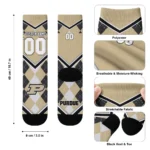 Purdue Boilermakers Socks Custom Argyle Pattern Gold Best Selling