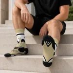 Purdue Boilermakers Socks Custom Arrow Blocks Gold Best Selling