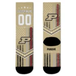 Purdue Boilermakers Socks Custom Star Stripes Gold White Best Selling