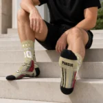 Purdue Boilermakers Socks Custom Star Stripes Gold White Best Selling