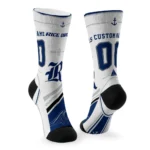 Rice Owls Socks Custom Nautical Icons Navy Blue White Best Selling