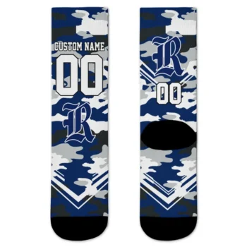 Rice Owls Socks Custom Woodland Camo Navy Blue Best Selling