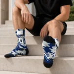 Rice Owls Socks Custom Woodland Camo Navy Blue Best Selling