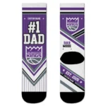 Sacramento Kings Socks - Custom Pinstripe Chevron Purple White