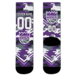 Sacramento Kings Socks Customized Woodland Camo Purple Best Selling