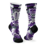 Sacramento Kings Socks Customized Woodland Camo Purple Best Selling