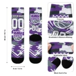 Sacramento Kings Socks Customized Woodland Camo Purple Best Selling